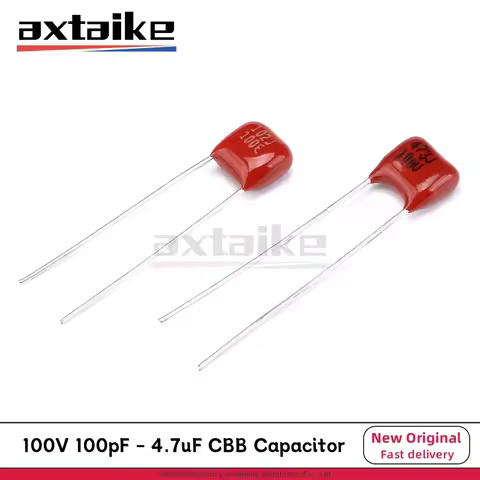 20PCS 100V 100pF - 4.7uF CBB Polypropylene Film Capacitor 0.1uF 0.01uF 10nF 100nF 220nF 101J 331J 47