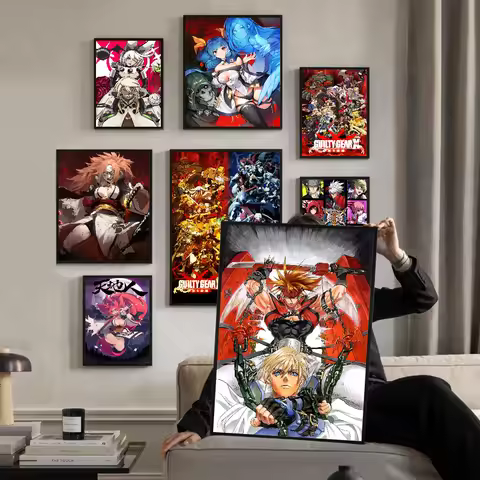 Guilty Gear Baiken Dizzy Anime Good Quality Prints and Posters Whitepaper Sticker DIY Room Bar Cafe 
