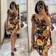MIDI DRESS SABRINA SUMMER MINI DRESS KOREAN PAKAIAN WANITA SANTAI BAJU DRESS PANTAI