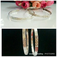 4.5cm Hoop Silver plated Earring