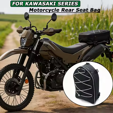 For Kawasaki KX65 85 112 250 450X KLX110R/L Motorcycle Rear Seat Bag Back Luggage Rack Bag Tailbag U