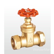 Emeco Z95W-16T Injap Gerbang Ferrule Loyang 111 DN15 DN20 DN25 1/2" 3/4" 1"