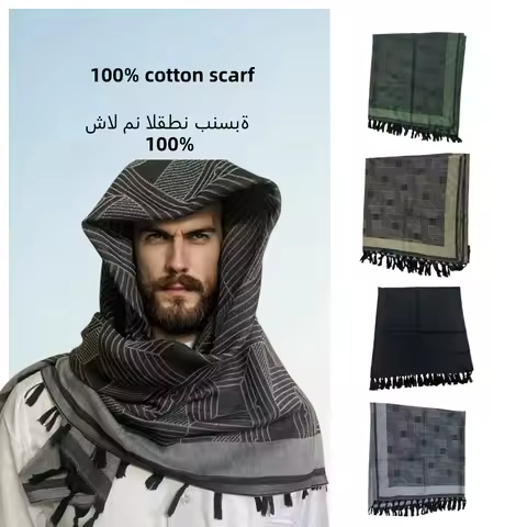 2026 Cross-Border New Commando Multifunctional Camo Headwear, Ramadan Muslim Hijab & Tactical Shemag