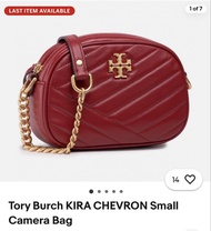 急放！Tory Burch KIRA CHEVRON Small Camera Bag 紅色相機包