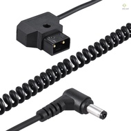 Andoer Coiled 98cm/38.5inch D-Tap 2Pin Male to DC 5.5 * 2.1mm Adapter Cable Extension Elastic Line A