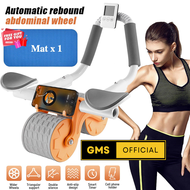 Ab Roller with Elbow Support Ultra Wide Wheel Automatic Rebound Power Plank Exercise Roller Wheel Abdominal Exerciser