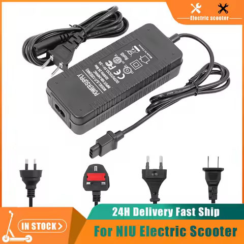 53.5V 2A Battery Charger for NIU Electric Scooter KQI 3 KQI 2 Lithium Battery Charging Adapter Overv