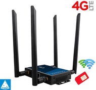 4G Wifi Router 300Mbps 4 Antenna High Gain Signal Booster ถอด เปลี่ยน เสาอากาศ ได้ SMA Port ,Industrial WiFi SIM Card Slot Easy Setup Plug Play
