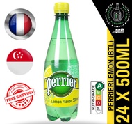 [CARTON] PERRIER LEMON Sparkling Mineral Water 500ML X 24 (BOTTLES) - FREE DELIVERY within 3 working days!