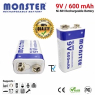 MONSTER 9 VOLT BATERAI KOTAK 9V CHARGER