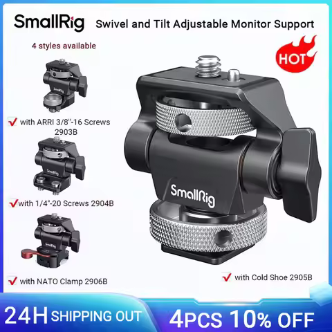 SmallRig Swivel and Tilt Adjustable Monitor Mount with Cold Shoe Mount, For SmallHD for Atomos Monit