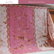 KATUN JavaPitu Wrap Skirt - Premium Cotton Batik Wrap Fabric Sakura Violet Smooth 2 meters - 6458