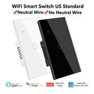 Graffiti Smart Switch, US Standard With/Without Neutral Wire, 1/2/3/4 Gang WiFi Touch Switch, Compat