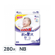 GOO.N 大王 奢華肌黏貼型尿布  NB  280片