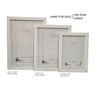 Photo Frame Size - 8R / A4 / 11R / A3 - White & Brown Color (1pc) 8R frame A4 frame 11R frame A3 fra