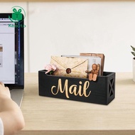[PerfeclanfdMY] Wall Or Tabletop Wooden Mail Organizer, Mail Storage Organizer, Letter Holder Box