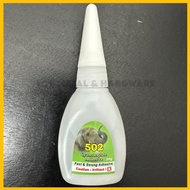 502 SUPER GLUE / CYANOACRYLATE ADHESIVE / GUM GAJAH