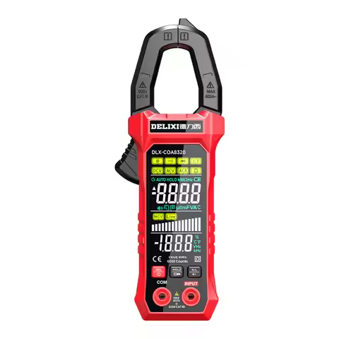DELIXI AC/DC Digital Clamp Multimeter High Precision Multifunctional Auto Range Clamp Meter Multifun