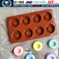 Cetakan Donat Silikon 8 round donuts silicone cake mold Loyang Donat