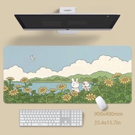Mouse Pad Cute Plant Large Gamer Mousemats Keyboard Mat XXL Mouse Mat 900x400mm Rubber Pads Desk Pad Gaming Design Mousepads