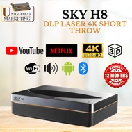 SKY H8 Ultra Short Throw LASER Real 4K ULTRA UHD PROJECTOR HOME PROJECTOR 3840 x 2160