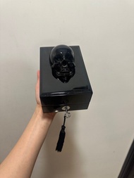 黑色骷髏頭 收納盒/首飾盒/香水盒 有鎖
