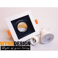 Wynn Design Eyeball Casing with GU10 Led Bulb Single Holder Black&amp;White Designer Casing  Lampu Effect(EB101)