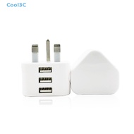 Cool3C Universal UK Wall Plug Power 3 Pin Adapter Charger With 1/2/3 USB Ports Charging For Mobile Phone Tablets Portable Mini Wall Charger HOT