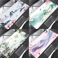 Chinese Traditional Painting Style Mousepad Cherry Blossom Carpet Sakura Mouse Pad Gamer XL Large Mousepads XXL Desk Mats Natural Rubber Table Mat