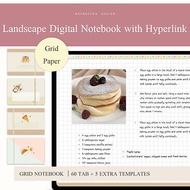 數碼 Landscape Digital Notebook (Grid Paper) for Goodnotes, Notability etc.