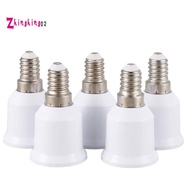 5 pcs E14, E27 Adapter Base Screw LED Light Bulb Bulb Socket Converter, White
