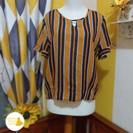 Yellow striped blouse