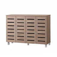 ✈ VHIVE Vegas 4 Door 1.2m Shoe Cabinet (Oak 120cm Shoe Rack Storage Cabinet)
