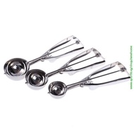 High Quality 3Pcs Stainless Steel Ice Cream Scoop Spoon Melon Baller Small Middle Large Cooking Tool