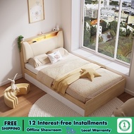 [Pre-Order]Wooden Storage Bed Modern And Simple Tatami Rice Nordic Household Bedroom Small Room 1.2 Meters Single Bed