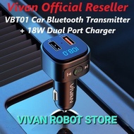 Vivan VBT01 Car Charger Bluetooth Transmitter 18W USB Music Player