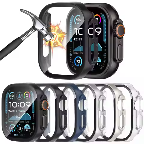 New Cover For Apple Watch Ultra 49mm Case Accessorie Shockproof Bumper+Tempered Glass Screen Protect