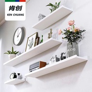 [48H ] Kenchuang Perforation-Free Solid Wood Shelf In-Line Living Room Shelf TV Background Wall Hang
