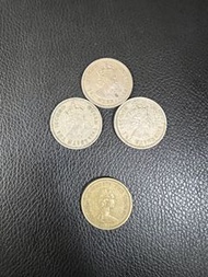 （銀色伍毫3枚1966年）香港硬幣英女王伊利沙伯二世銀色1966年五毫 3枚 Government of Hong Kong Queen Elizabeth ll 1966 $0.5 3 pieces