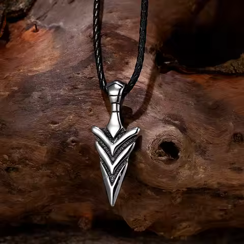Norse Mythology Odin's Spear Gungnir Necklaces Men Retro Stainless Steel Viking Pendant Scandinavian
