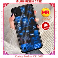 Pure Case Hp REALME C11 2021 Casing Motif [ AESTHEBLUE] Latest Cool Casing Best Selling Casing Hardc