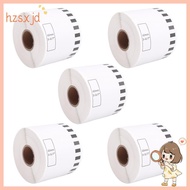 5 Refill Rolls Compatible -22205 Label 62mmx30.48M Continuous Compatible for  Label Printer White Pa