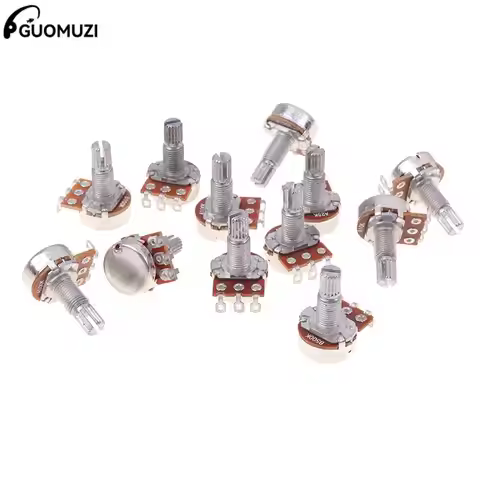 1pc A500K B500K A250K B250K Potentiometer Splined Small Pot Electric Guitar Bass Effect Amp Tone Vol