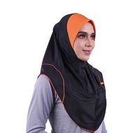 TUDUNG SUKAN >>>RAQTIVE<<< (B216) BLACK ORANGE