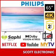 [Delivery By Seller Kedah &amp;Penang ] Philips 65 Inch 4K HDR Smart Tv Youtube Netflix DVB-T2 MYTV Myfreeview Television