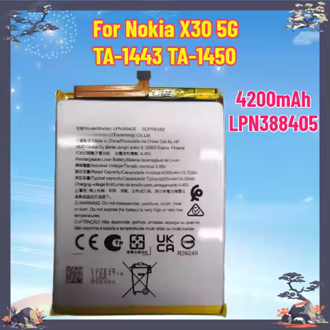New 4200mAh LPN388405 Battery for Nokia X30 5G TA-1443 TA-1450 High-capacity Mobile Phone Battery