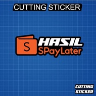 Cutting Sticker SHOPEE PAY LATER RESULTS size 12 cm - motorcycle Sticker sticker motor