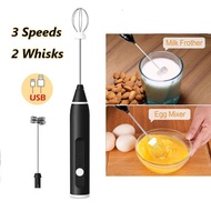 【🚚Local Stock 🇸🇬】Mini Electric Whisk USB Charging Kitchen Egg Beater Coffee Mixer 3-Speed Milk Frother 打蛋器 搅拌器