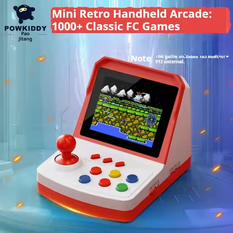 Powkiddy A6plus Mini Retro Arcade Game Console 3.2 Inch Lcd Screen Double Player Educational Kid Hom