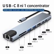 type c8Combination1Expansion dock usb Screen Mirroring Converter Network Card Laptop 8-in-1 Docking 